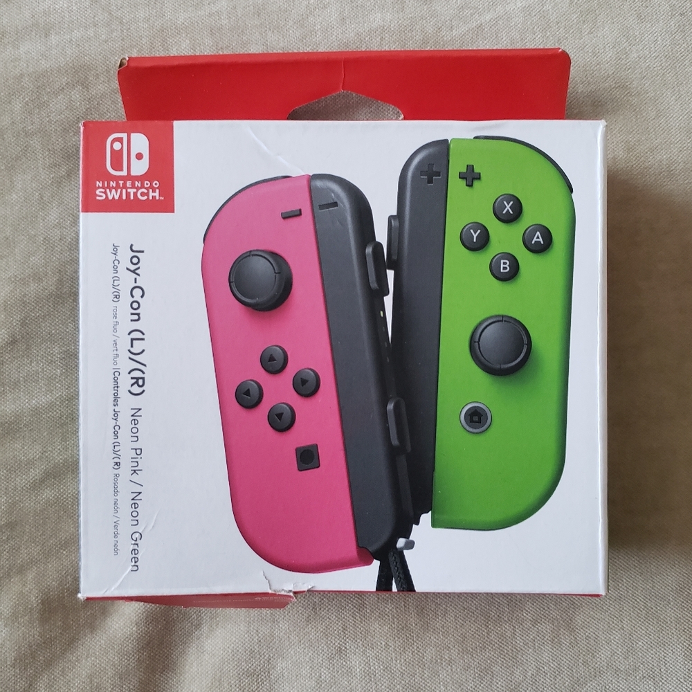 NWT Nintendo Switch Joy-Con Pair Pink/Green Controllers